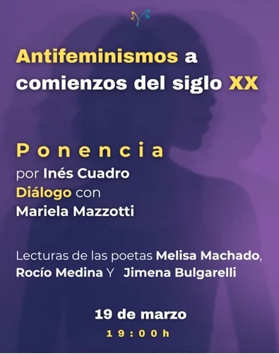 Flyer de Antifeminismos a comienzos del siglo XX