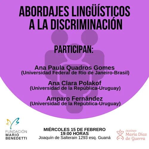 Flyer de Abordajes lingüísticos a la discriminación
